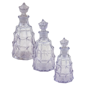 INWALD LORD ZESTAW 3 KARAFINEK NA PERFUMY PACHNIDŁA AMETYSTOWE