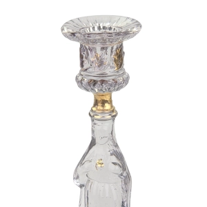 78710 VAL SAINT LAMBERT REWELACYJNY STARY ZŁOCONY ŚWIECZNIK FIGURALNY MARYJA Z GOREJĄCYM SERCEM (2).jpg