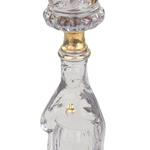 78710 VAL SAINT LAMBERT REWELACYJNY STARY ZŁOCONY ŚWIECZNIK FIGURALNY MARYJA Z GOREJĄCYM SERCEM (6).jpg