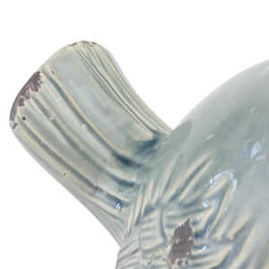 78820 ŚLICZNA CERAMICZNA SPORA FIGURKA PTASZKA W SZARYM KOLORZE (6).jpg