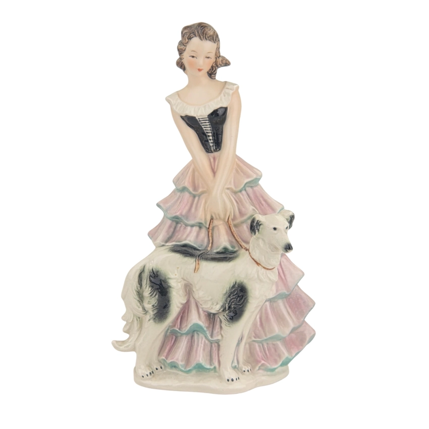 78831 GOEBEL ŚLICZNA FIGURA DAMY Z CHARTEM ROSYJSKIM #FF 275 Z 1959 ROKU (1).jpg