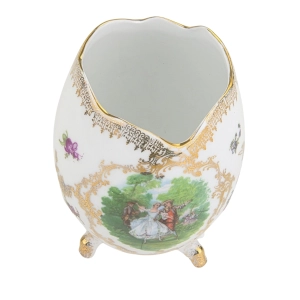 78835 PORCELANOWE JAJKO NA NÓŻKACH WAZON POJEMNIK ZE SCENKĄ TYPU FRAGONARD (3).jpg