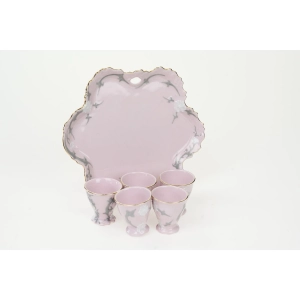 62385 CHODOV RENATA TACA I 5 KIELISZKÓW DO SERWOWANIA JAJ RÓŻOWA PORCELANA (3).jpg