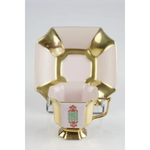 41131 CHODOV EMPÍR FILIŻANKA MOKKA Z RÓŻOWEJ PORCELANY CUDEŃKO O GRANIASTYM KSZTAŁCIE (4).jpg