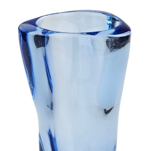78856 HEŘMANOVA HUŤ F. VIZNER BŁĘKITNY TRÓJKĄTNY DESIGNERSKI WAZON (4).png