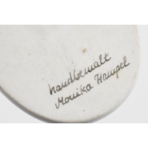 78865 PORCELANOWY WISIOR RĘCZNIE MALOWANE FIOŁKI FIOŁECZKI SYGNOWANY (4).jpg