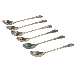 78901 ŻOLIBORZ KOMPLET ELEGANCKICH PLATEROWANYCH ŁYŻECZEK DO KAWY (2).jpg
