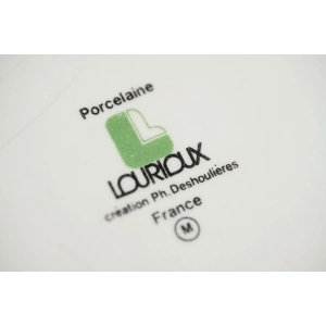 59491 FRANCJA LOURIOUX POJEMNIK ŚRODKA STOŁU NA ODPADKI ŚMIECI RĘCZNIE MALOWANE KWIATY (7).JPG