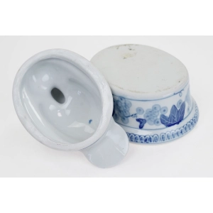 55153 CERAMICZNA KACZKA POJEMNIK NA PASZTET SCHOWEK NA DROBIAZGI KABALTEM MALOWANA (5).JPG