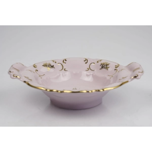 42114 PIRKENHAMMER ŚLICZNA MISECZKA PATERKA Z USZKAMI Z RÓŻOWEJ PORCELANY (3).jpg