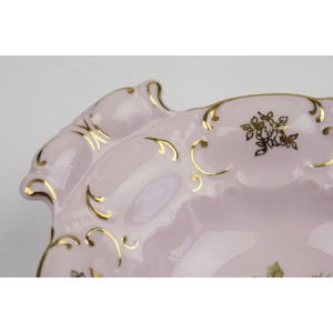 42114 PIRKENHAMMER ŚLICZNA MISECZKA PATERKA Z USZKAMI Z RÓŻOWEJ PORCELANY (4).jpg