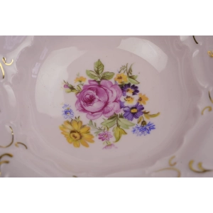 42114 PIRKENHAMMER ŚLICZNA MISECZKA PATERKA Z USZKAMI Z RÓŻOWEJ PORCELANY (5).jpg