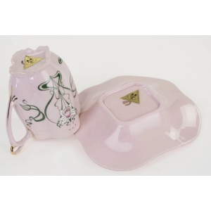 49067 CHODOV FILIŻANKA ZE SPODKIEM Z RÓŻOWEJ PORCELANY CUDEŃKO Z RELIEFAMI FASON REGINA (5).jpg