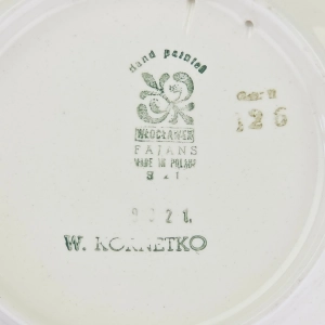 78954 WŁOCŁAWEK RĘCZNIE MALOWANY TALERZ PATERA KOBALTOWE KWIATY (7).jpg