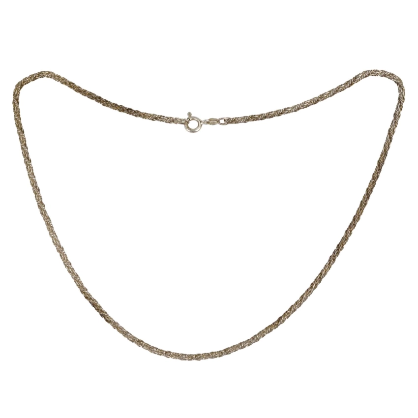 78983 PIĘKNY STARY SREBRNY ŁAŃCUSZEK PRÓBA 925 WAGA 10 G (1).jpg