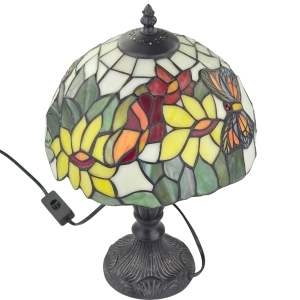 79040 STYLIZOWANA LAMPKA WITRAŻOWA W STYLU TIFFANY MOTYLE I SŁONECZNIKI (3).jpg