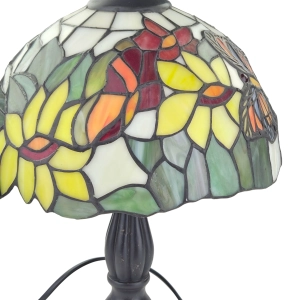 79040 STYLIZOWANA LAMPKA WITRAŻOWA W STYLU TIFFANY MOTYLE I SŁONECZNIKI (5).jpg