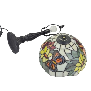79040 STYLIZOWANA LAMPKA WITRAŻOWA W STYLU TIFFANY MOTYLE I SŁONECZNIKI (12).jpg