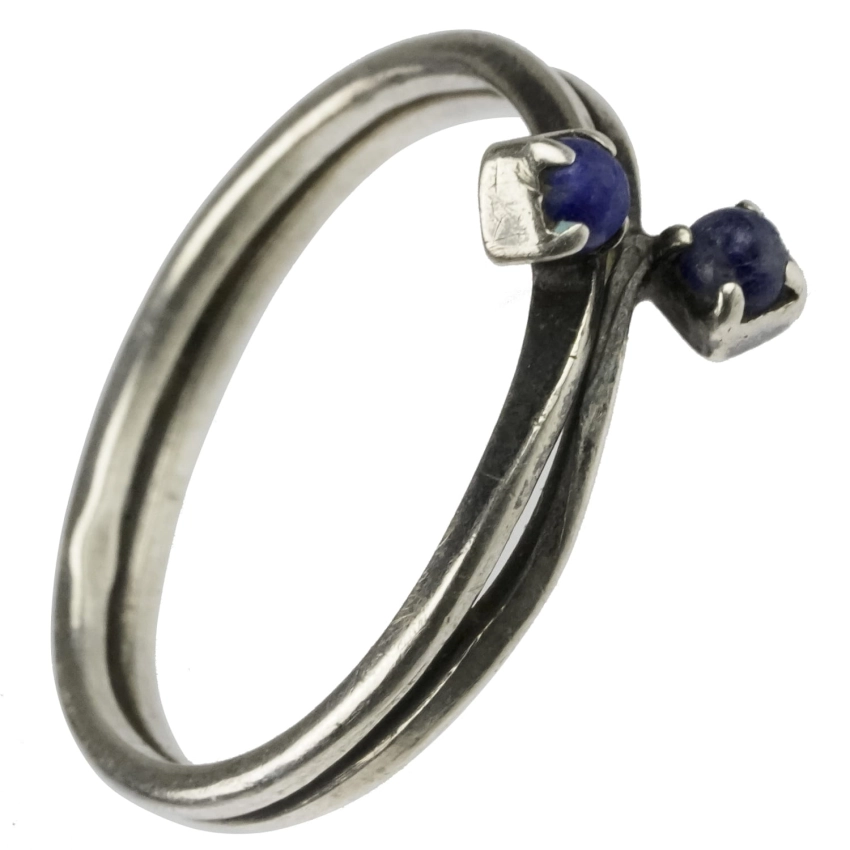 43225 WARMET AGAT PIERŚCIONEK DWA OCZKA LAPIS LAZULI R. 17 WAGA 1,8 G (1).jpg