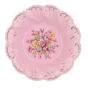 79061 LEANDER FELICJA GŁĘBSZA PATERKA NA NÓŻCE NA CZEKOLADKI Z RÓŻOWEJ PORCELANY KOLOROWE KWIATKI (3).jpg