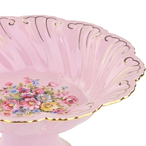 79061 LEANDER FELICJA GŁĘBSZA PATERKA NA NÓŻCE NA CZEKOLADKI Z RÓŻOWEJ PORCELANY KOLOROWE KWIATKI (5).jpg