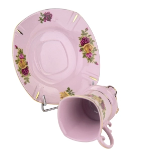 79063 LEANDER FILIŻANKA ZE SPODKIEM RÓŻOWA PORCELANA RÓŻYCZKI (8).jpg