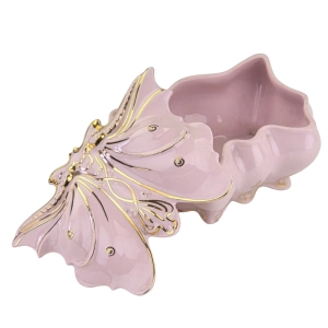 79068 CHODOV BOMBONIERA PUZDERKO MOTYL Z RÓŻOWEJ PORCELANY (8).jpg