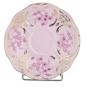 79067 CHODOV ŚLICZNA FILIŻANKA ZE SPODKIEM Z RÓŻOWEJ PORCELANY RÓŻOWE KWIATECZKI (10).jpg