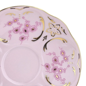 79067 CHODOV ŚLICZNA FILIŻANKA ZE SPODKIEM Z RÓŻOWEJ PORCELANY RÓŻOWE KWIATECZKI (11).jpg