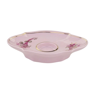 ROYAL DUX ŚWIECZNIK Z RÓŻOWEJ PORCELANY