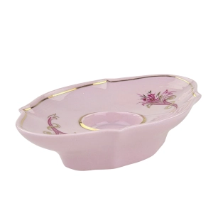 79070 ROYAL DUX ŚWIECZNIK Z RÓŻOWEJ PORCELANY (2).jpg