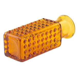 79180 HEŘMANOVA HUŤ V. HANUŠ DESIGNERSKI WAZON BURSZTYNOWE SZKŁO (9).jpg