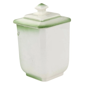 79186 SECESJA KONWALIE I FIOŁKI CERAMICZNY POJEMNIK KUCHENNY NA RYŻ FRANCJA (5).jpg