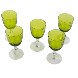 79231 ZESTAW 5 KRYSZTAŁOWYCH KIELISZKÓW Z CZASZAMI W KOLORZE AWOKADO (3).jpg