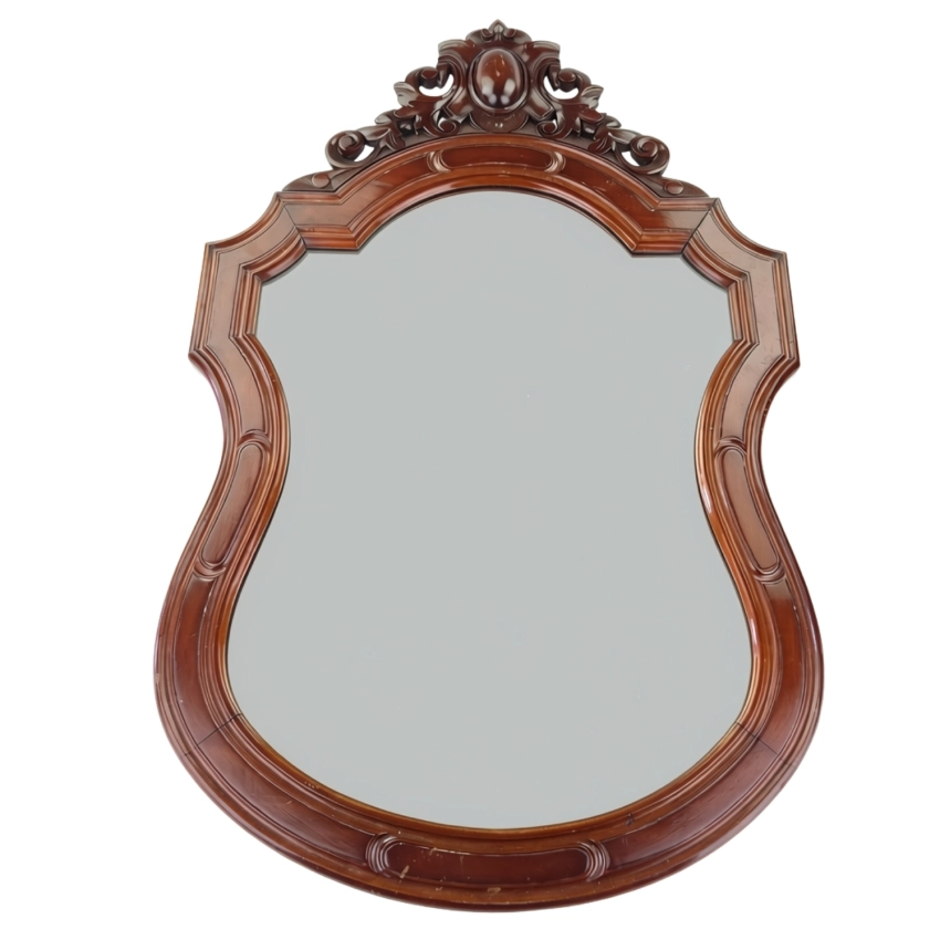 79237 LUSTRO W PIĘKNEJ DREWNIANEJ RZEŹBIONEJ RAMIE 86 X 55 CM (1).jpg