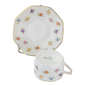 79256 ROSENTHAL GRANIASTA MOKKA ZE SPODKIEM W KWIATOWY RZUCIK RZADKOŚĆ (9).jpg