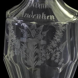 79276 BIEDERMEIER RĘCZNIE SZLIFOWANA KARAFKA TYPU PRUSKIEGO ZUM ANDENKEN (4).jpg