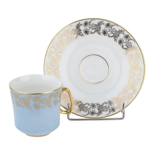 79344 STRUŽNA BŁĘKITNA FILIŻANKA ZE SPODKIEM ZŁOTE ORNAMENTY (6).jpg