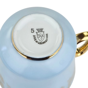 79344 STRUŽNA BŁĘKITNA FILIŻANKA ZE SPODKIEM ZŁOTE ORNAMENTY (12).jpg