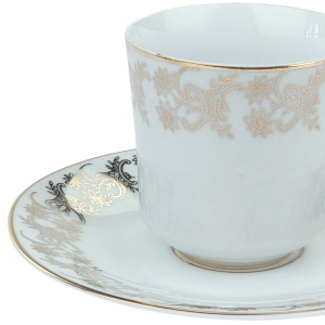 79345 STRUŽNA SZARA FILIŻANKA ZE SPODKIEM ZŁOTE ORNAMENTY (4).jpg
