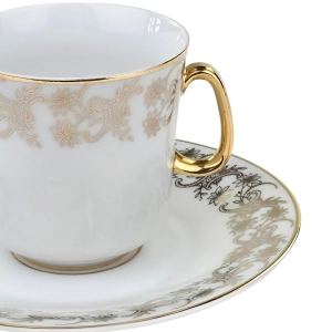 79345 STRUŽNA SZARA FILIŻANKA ZE SPODKIEM ZŁOTE ORNAMENTY (5).jpg