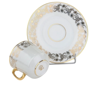 79345 STRUŽNA SZARA FILIŻANKA ZE SPODKIEM ZŁOTE ORNAMENTY (8).jpg