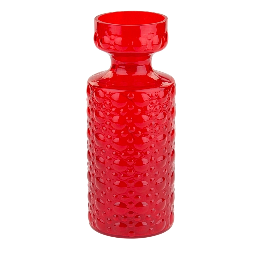 79373 HERBERT KNY CZERWONY WAZON Z BĄBELKAMI ŚWIETNY DESIGN (1).jpg