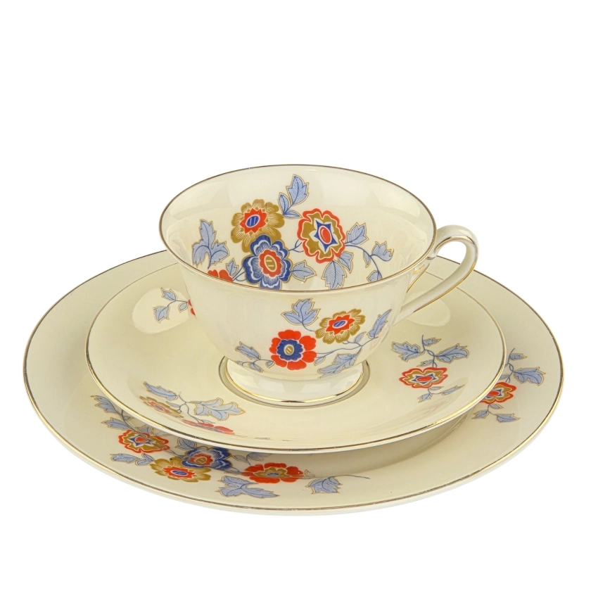 79401 ROSENTHAL EMPIRE KOŚĆ SŁONIOWA I KOLOROWE KWIATY ŚNIADANIÓWKA (1).jpg