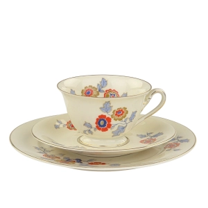 79401 ROSENTHAL EMPIRE KOŚĆ SŁONIOWA I KOLOROWE KWIATY ŚNIADANIÓWKA (2).jpg