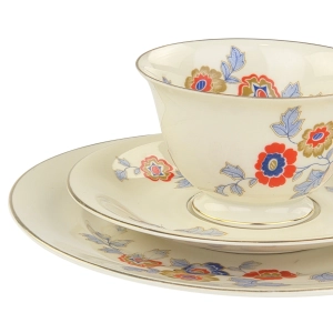 79401 ROSENTHAL EMPIRE KOŚĆ SŁONIOWA I KOLOROWE KWIATY ŚNIADANIÓWKA (4).jpg