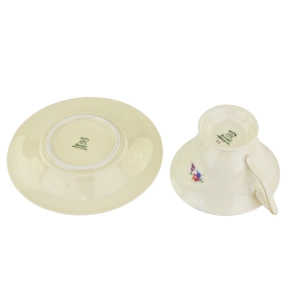 79402 ROSENTHAL KRONACH KOŚĆ SŁONIOWA KWIATY I ZŁOCENIA FILIŻANKA ZE SPODKIEM (11).jpg