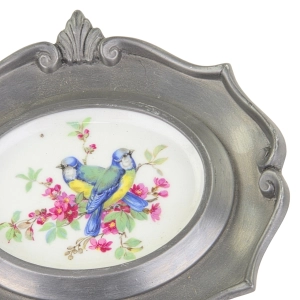 79417 SCHWARZENHAMMER PTASZKI NA PORCELANIE W CYNOWEJ RAMIE MODRASZKI ZWYCZAJNE (3).jpg