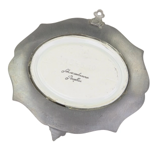 79418 SCHWARZENHAMMER PTASZKI NA PORCELANIE W CYNOWEJ RAMIE CZYŻYKI (4).jpg