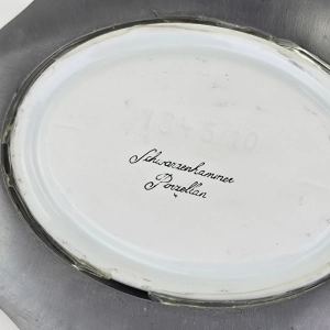 79418 SCHWARZENHAMMER PTASZKI NA PORCELANIE W CYNOWEJ RAMIE CZYŻYKI (5).jpg